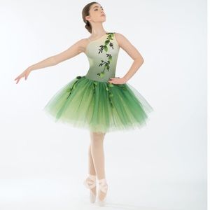 green leaf ballet dance costume